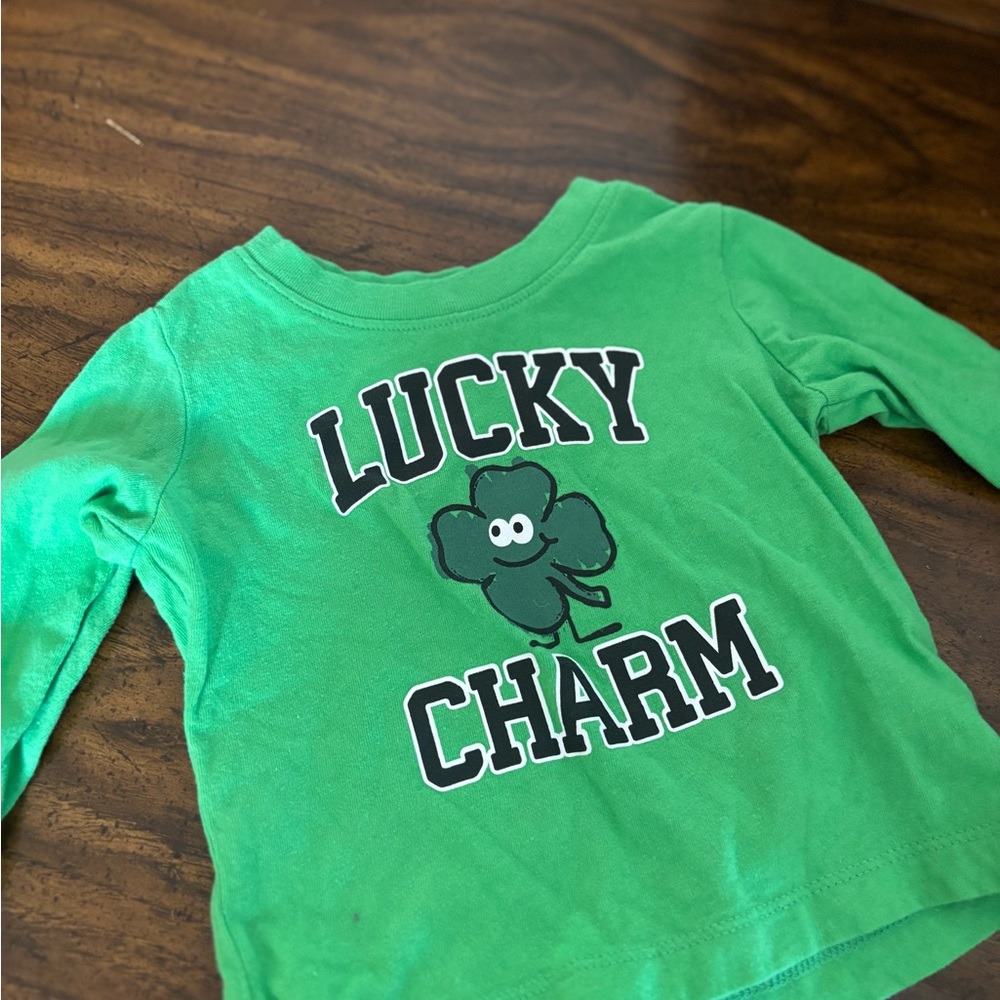 GAP Green "Lucky Charm" Long-Sleeve Tee
